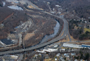 Looking northbound at Exit 22 on ramp northern project limits