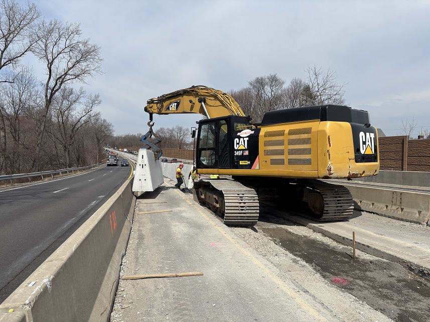 Setting permanent concrete barrier